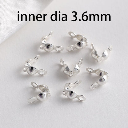 Brass Gold Plating Connector Clasp Ball Chain End Crimps, 100pcs