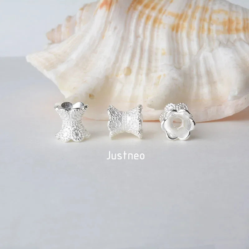 solid 925 sterling silver beads,spacer charm bead with 1.7mm hole jewelry diy components accessories