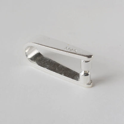 Sterling Silver Clip On Pinch in Pendant Bail Connectors Clasp Slider for Jewelry Making