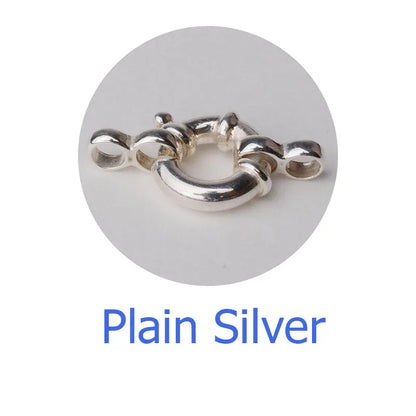 clasp,10mm 1-strand solid 925 sterling silver necklace clasps, springring nautical clasp with movable ring for necklace/bracelet