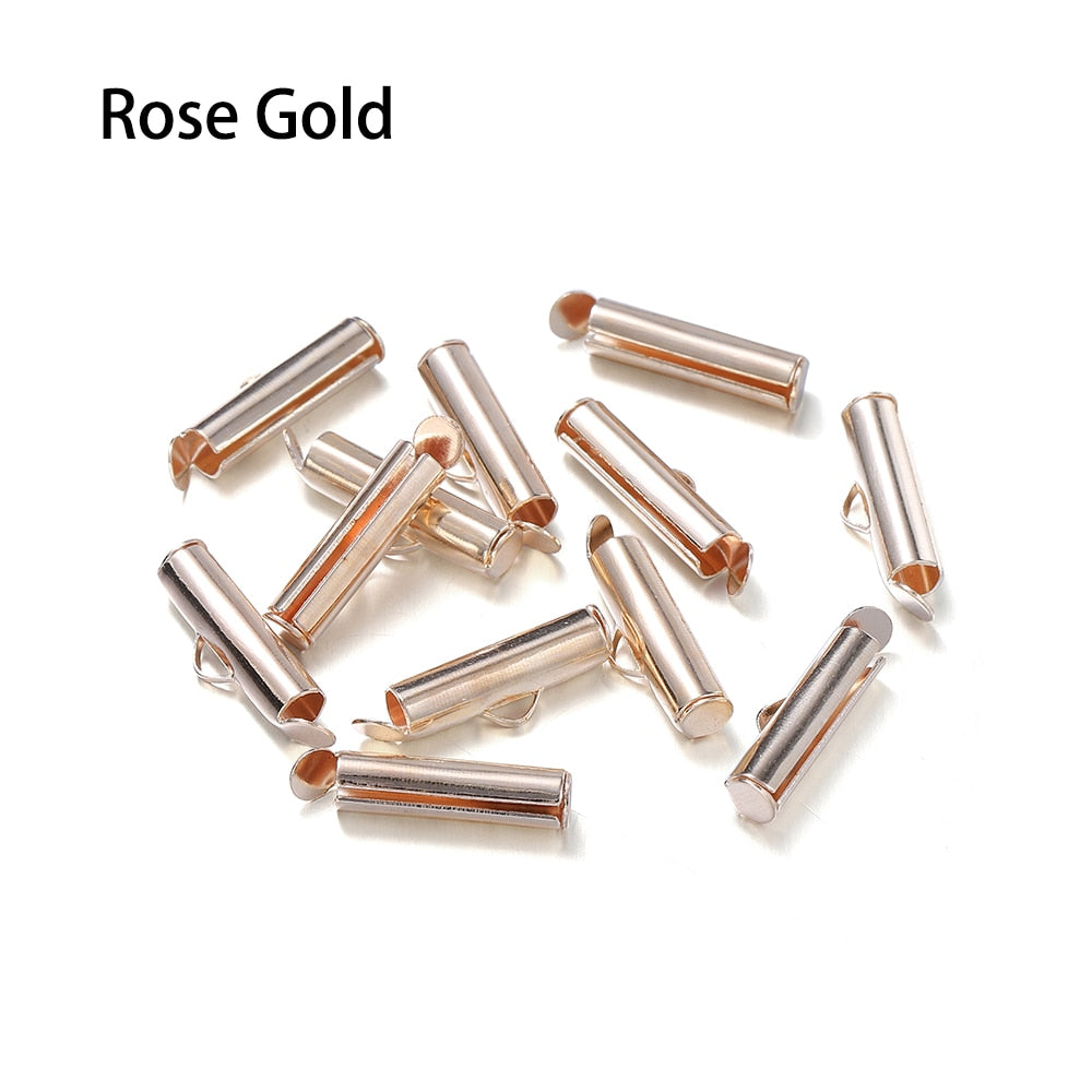 Crimp-Endkappen mit Schiebeverschluss, 30–50 Stück