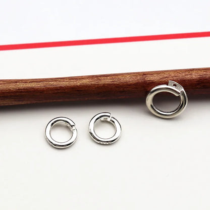 Solid 925 Sterling Silver DIY Jewelry Pendant Connector Bails Clasp Round Components Finding Accessories Making