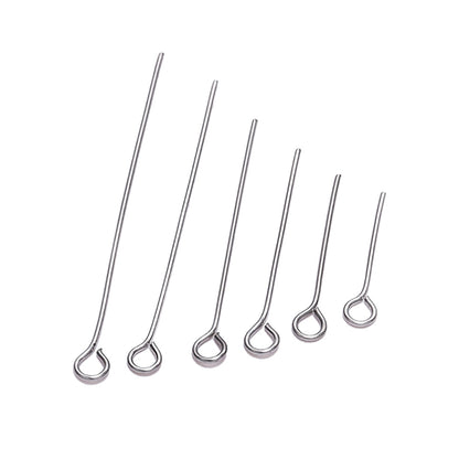 Stainless Steel Headpins, 100pcs