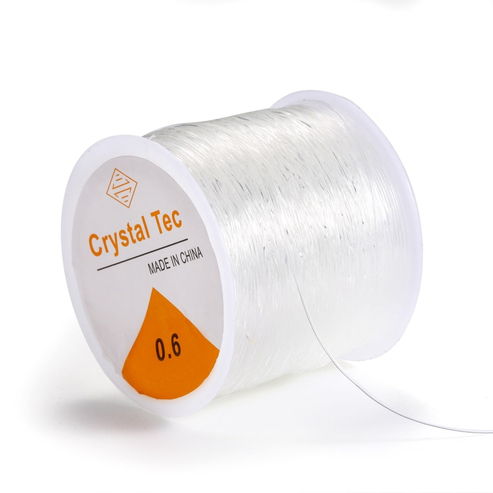 Cordon élastique élastique en cristal transparent, 20 à 100 mètres
