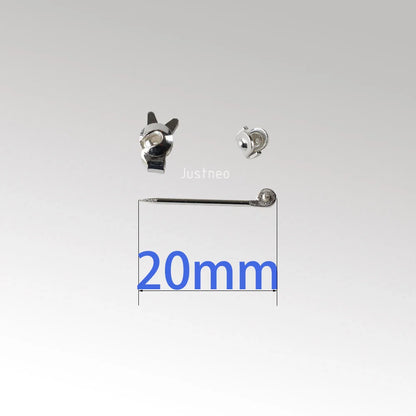 Sterling Silver Brooch Pin Findings, Silver Brooch Pin Catchs / Pin stems/ Pin Ends, Pin Back Straight Locking Jewelry Finding