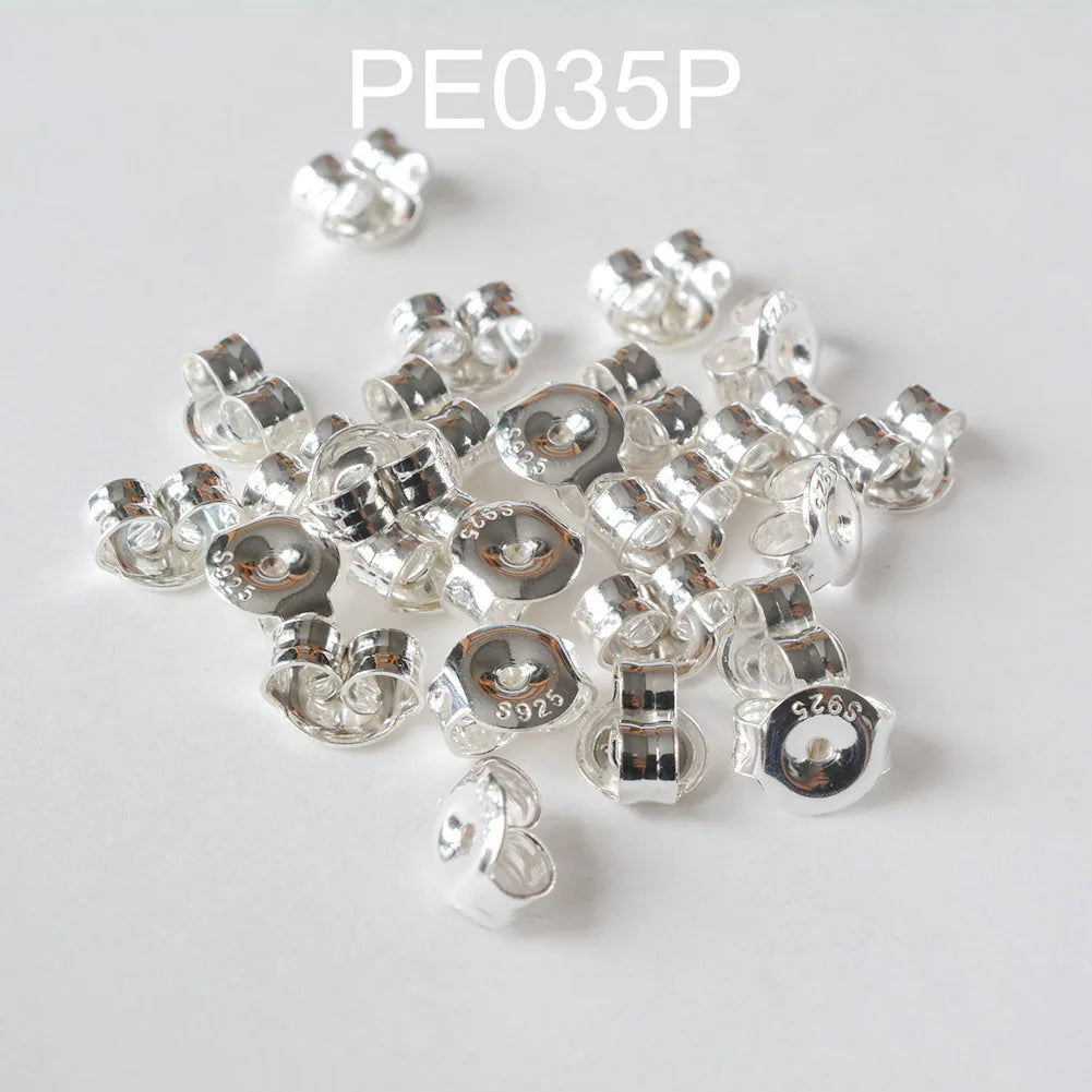 925 Sterling Silver Earring Backs, Silver butterfly earring backs, hypoallergenic earring backs for studs