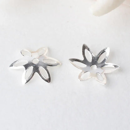 solid 925 sterling silver flower bead cap, spacer bead caps, jewelry DIY silver findings/components