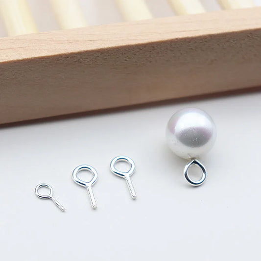 Solid 925 Sterling Silver DIY Jewelry Findings Pendant Bail Eye Pin Beads Cap  Accessories Making Components Supplies