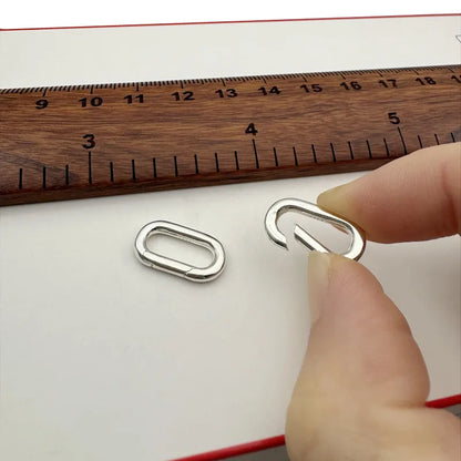 1PCS Solid 925 Sterling Silver Spring Clasps Square for Necklace Bracelet DIY Accessores Connector Making