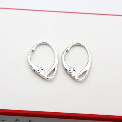 1 Pair Solid 925 Sterling Silver French Leverback Hinged Earring Wire Hook with Closed Jump Ring DIY Accessories Making Supplies
