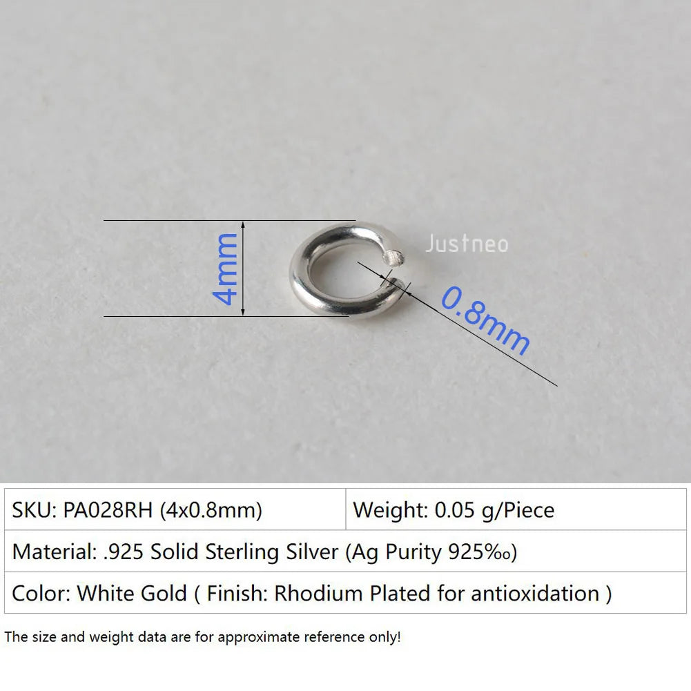 925 sterling silver open jump rings for jewelry making, silver beadnova open jump rings for Jewelry Making Necklace Repair