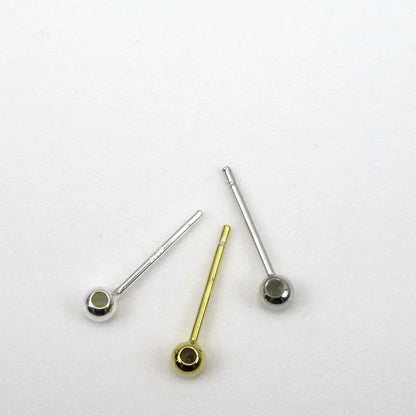 1Pair Solid 925 Sterling Silver Earring Studs Ear Post Making with Silicon Hollow for Jewelry Findings DIY Accessories