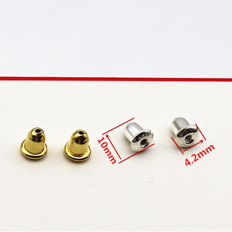 1 Pair 925 Sterling Silver Earring Backs Ear Friction Stopper DIY Jewelry Making Earnut for  Studs   Accessories