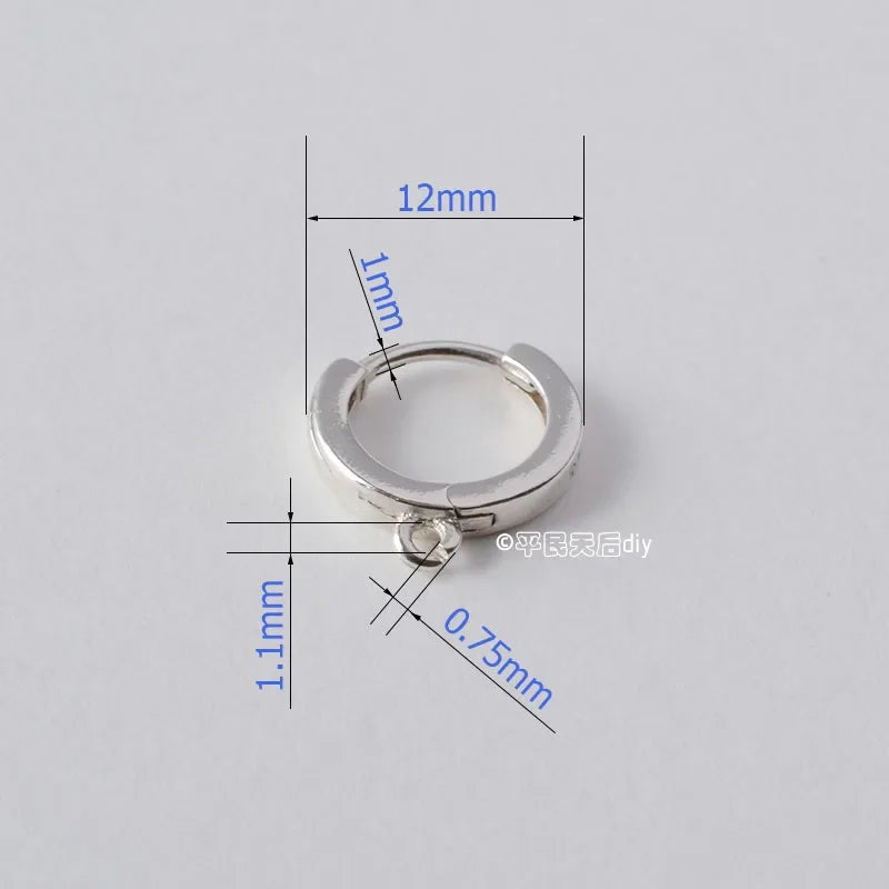 Solid 925 Sterling Silver Leverback Earring Hook Connector, snap hook for earring
