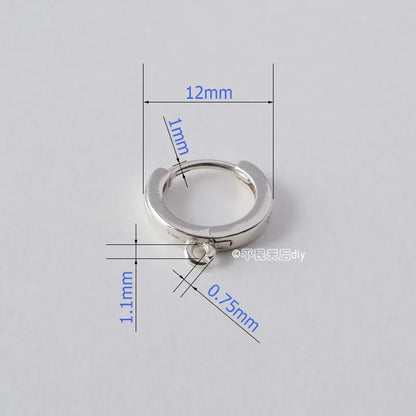 Solid 925 Sterling Silver Leverback Earring Hook Connector, snap hook for earring