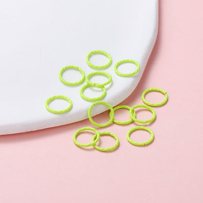 50pcs 8-12mm Colorful Twist Jump Rings