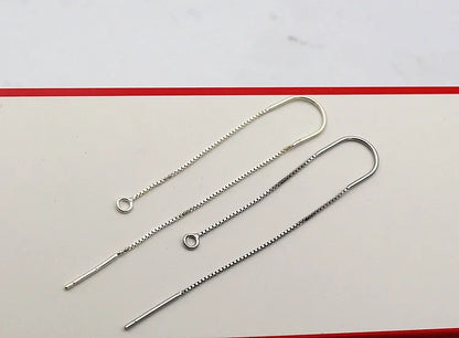 1Pair Solid 925 Sterling Silver Earring Wire Open Loop DIY Jewelry Making for Women Accessories Finding Hypoallergenic 1 Pair