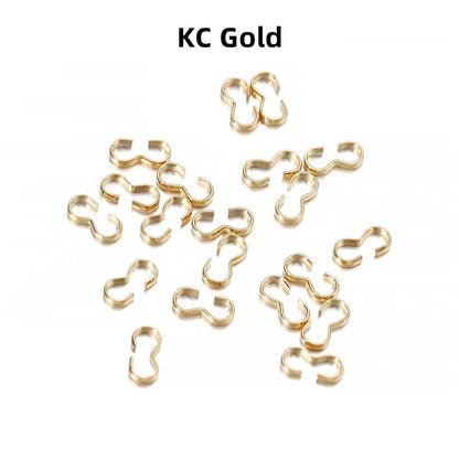 4x8mm Gold Clasp Connectors, 100pcs