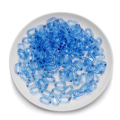 Colorful Acrylic Plastic U Shape Split Ring, 100pcs
