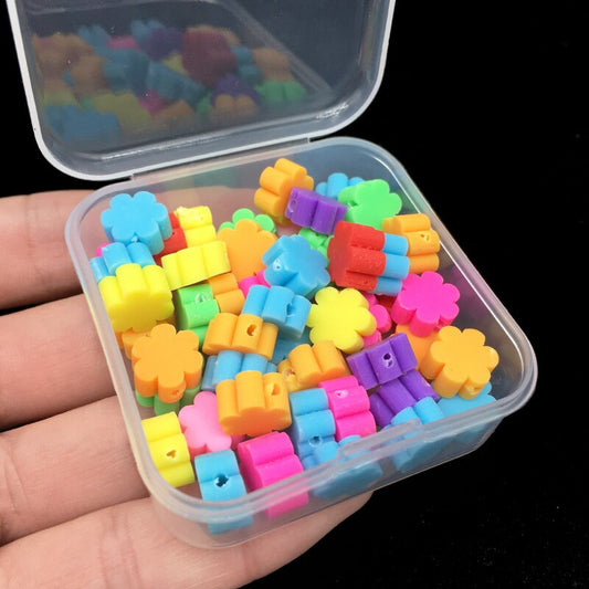 50pcs Flower Polymer Clay Beads DIY Kit