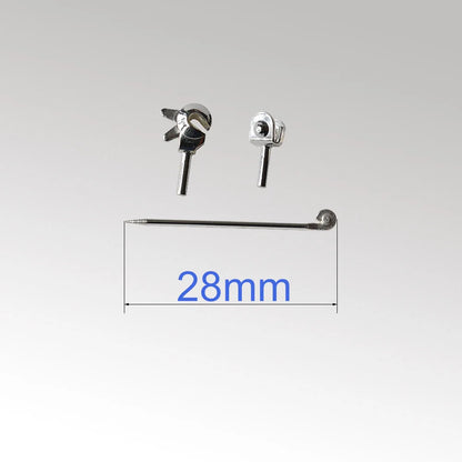 925 Sterling Silver Brooch Pin Backs For Jewelry Making , Silver Brooch Pin kit, Pin Back Straight Locking Jewelry Finding