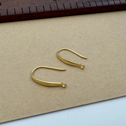 1Pair Solid 925 Sterling Silver Earring Hooks with Closed Jump Ring 18K Gold Color DIY Jewelry Accessories Finding
