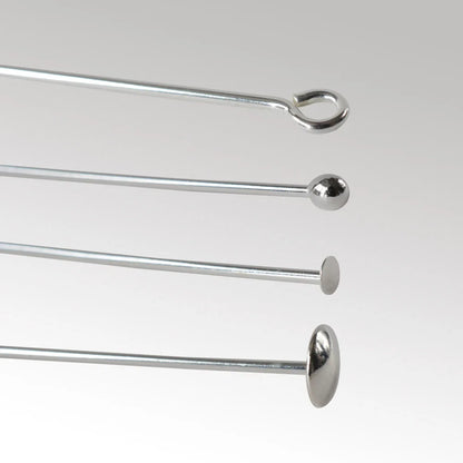 925 Sterling Silver head pins for jewelry making supplies, t needle pins