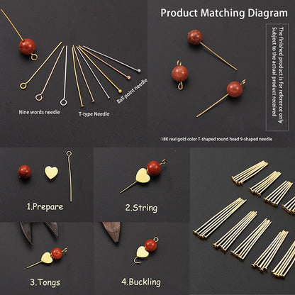 Stainless Steel Headpins, 100pcs