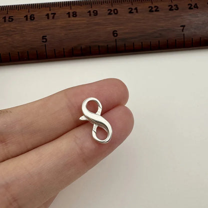 1PCS Solid 925 Sterling Silver Clasp Spring Connector Double Ended DIY Jewelry Making Accessories Finding
