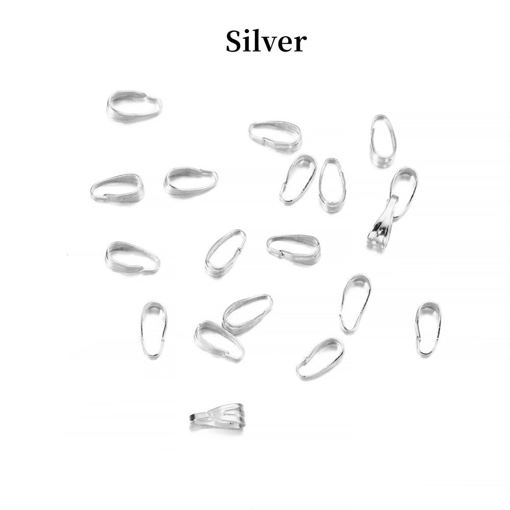 7-8mm Gold Clips Connectors, 100pcs