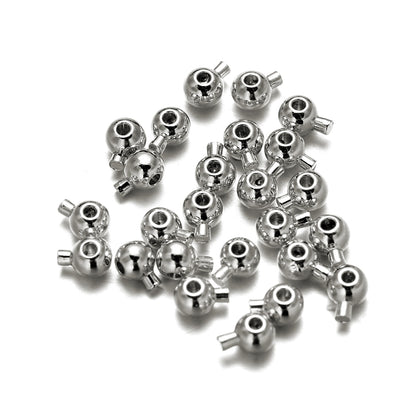 Gold Plated Brass Crimp & End Beads 1mm Hole, 20pcs