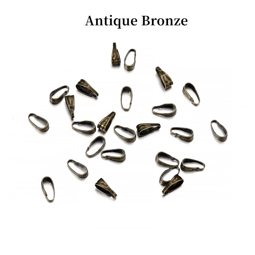 7-8mm Gold Clips Connectors, 100pcs