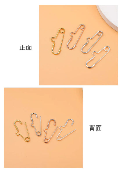 S925 Sterling Silver Pin Connection Buckle Brooch DIY Jewelry Accessories