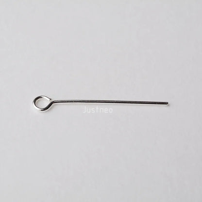 925 sterling silver eye pins for Jewelry Making, silver Open Eye head Pins Findings