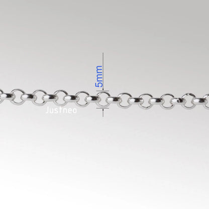 Solid 925 Sterling Silver Rollo/Rolo Chain Loose Rope Link for Jewelry Diy Components and Findings