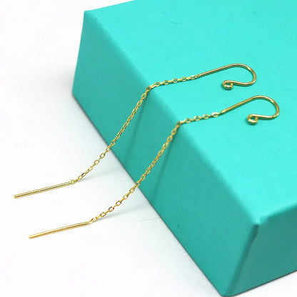 1 Pair Earring Wire Solid Stering Silver Ear Hook with Open Loop Dangle for DIY Jewelry Making Components Findings Accessories