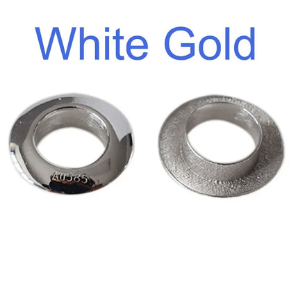 AU585 Solid 14k Carat Gold Eyelet Rivets for Big Hole Beads, jewelry DIY gold findings/components