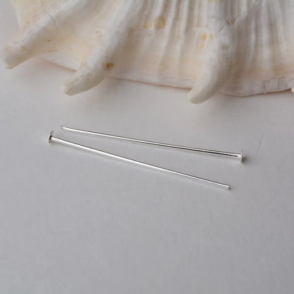 925 Sterling Silver Flat Head Pins, Silver T-pin For Jewelry Making Findings