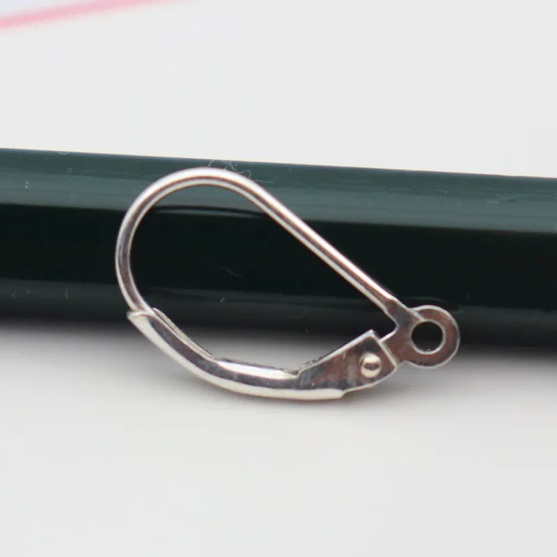 Solid 925 Sterling Silver French Hooks Earring Wire Leverback Hinged with Open Jump Ring DIY Jewelry Finding Snap Makings