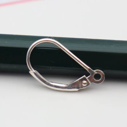 Solid 925 Sterling Silver French Hooks Earring Wire Leverback Hinged with Open Jump Ring DIY Jewelry Finding Snap Makings