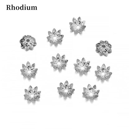 8, 10mm Lotus Flower Spacer Bead Caps, 200pcs