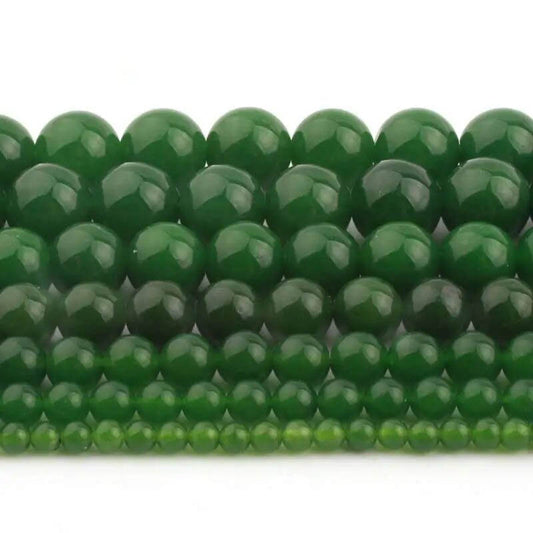 Natural Dark Green Jade Beads, 4-12mm