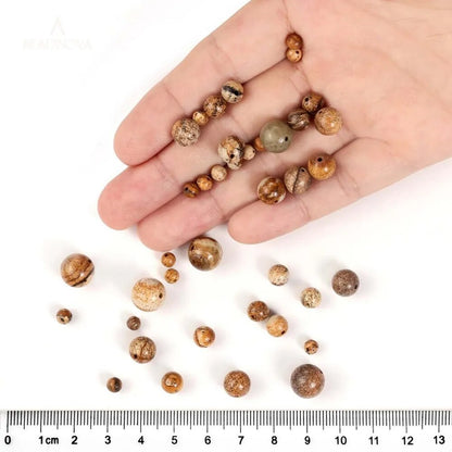 Großhandel Bild-Jaspis-Perlen, rund, 4–12 mm
