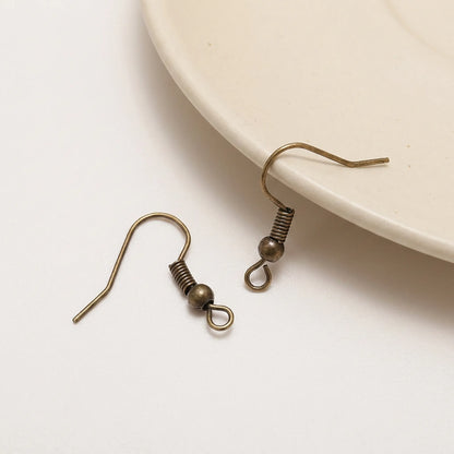 Antique bronze 20x17mm spring end earring hooks for jewelry making
