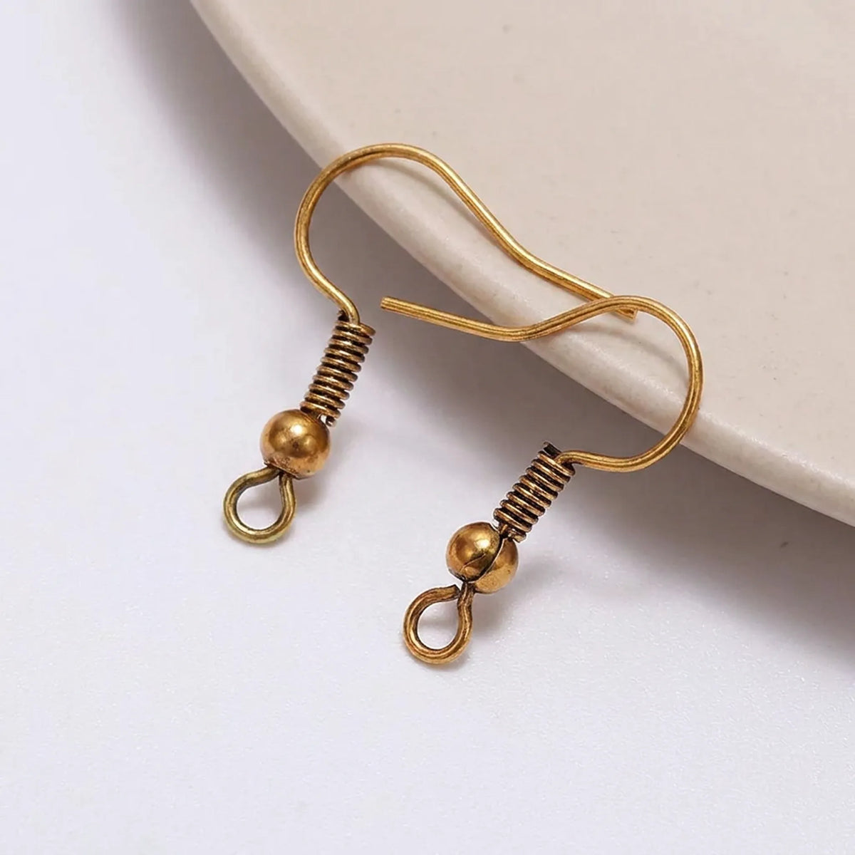antique gold 20x17mm spring end earring hooks for DIY jewelry making