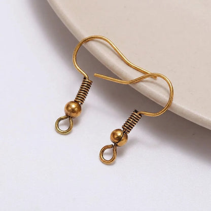 antique gold 20x17mm spring end earring hooks for DIY jewelry making