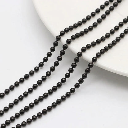 Black ball chain for jewelry making