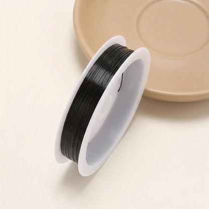 Black colored copper beading wire roll for jewelry making