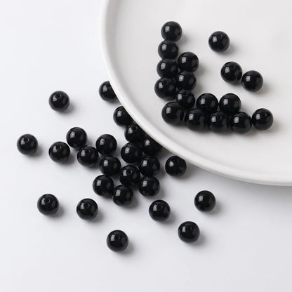 Black gemstone beads for jewelry making projects