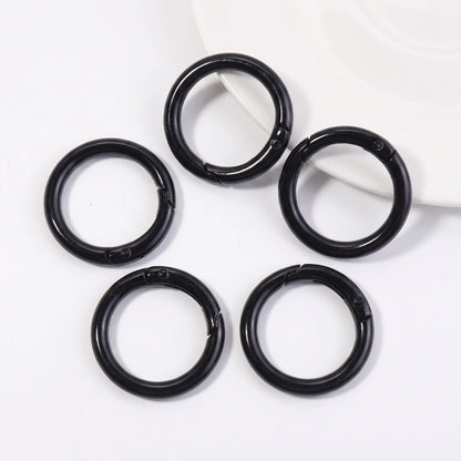 Multicolor Round Carabiner Clasps – Metal O Ring Spring Clips, 25-41mm
